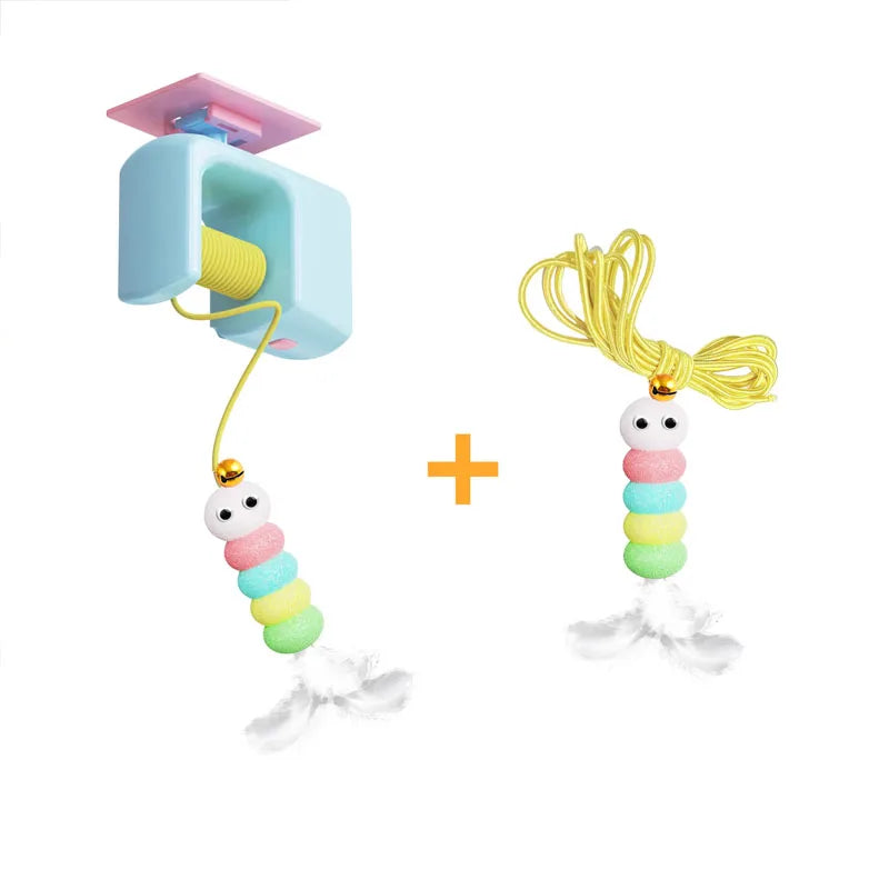 Caterpillar and Flying Bird Suitable for Self-playing Pet Chasing Toys Interactive Cat Toys for Indoor Cats Hanging Automatic