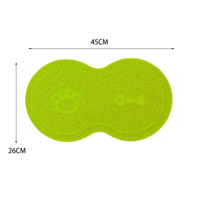 Cat And Dog Pet Mat Cute Cat Litter Pad Foot Mat Non-Slip Dish Bowl Food Feed Mat Pad Placement Pet Accessories
