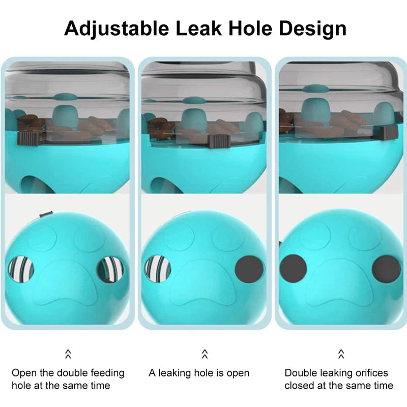 Dog Interactive Food Dispenser Toys Small Dogs Cats Pet IQ Training Improve Kitten Puppy Slow Shaking Leak Feeder Food Container