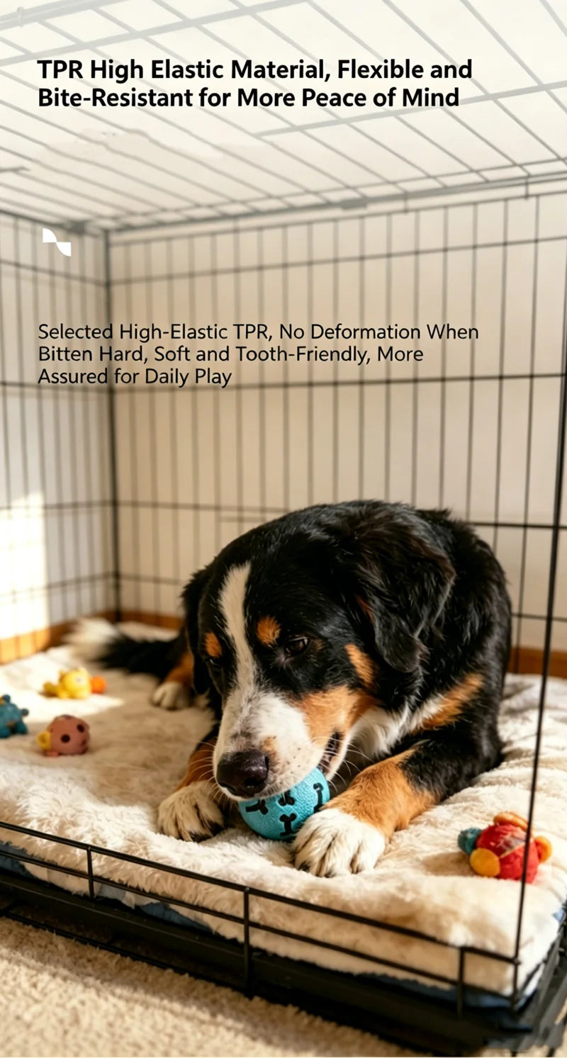 TPR Elastic Toy Ball for Pets Chewable Sound-making Nteractive and Dog Training Dog Interaction To Relieve Boredom Dog Supplies