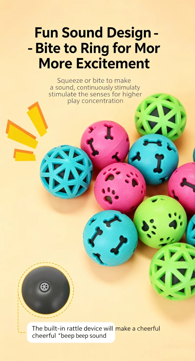 TPR Elastic Toy Ball for Pets Chewable Sound-making Nteractive and Dog Training Dog Interaction To Relieve Boredom Dog Supplies