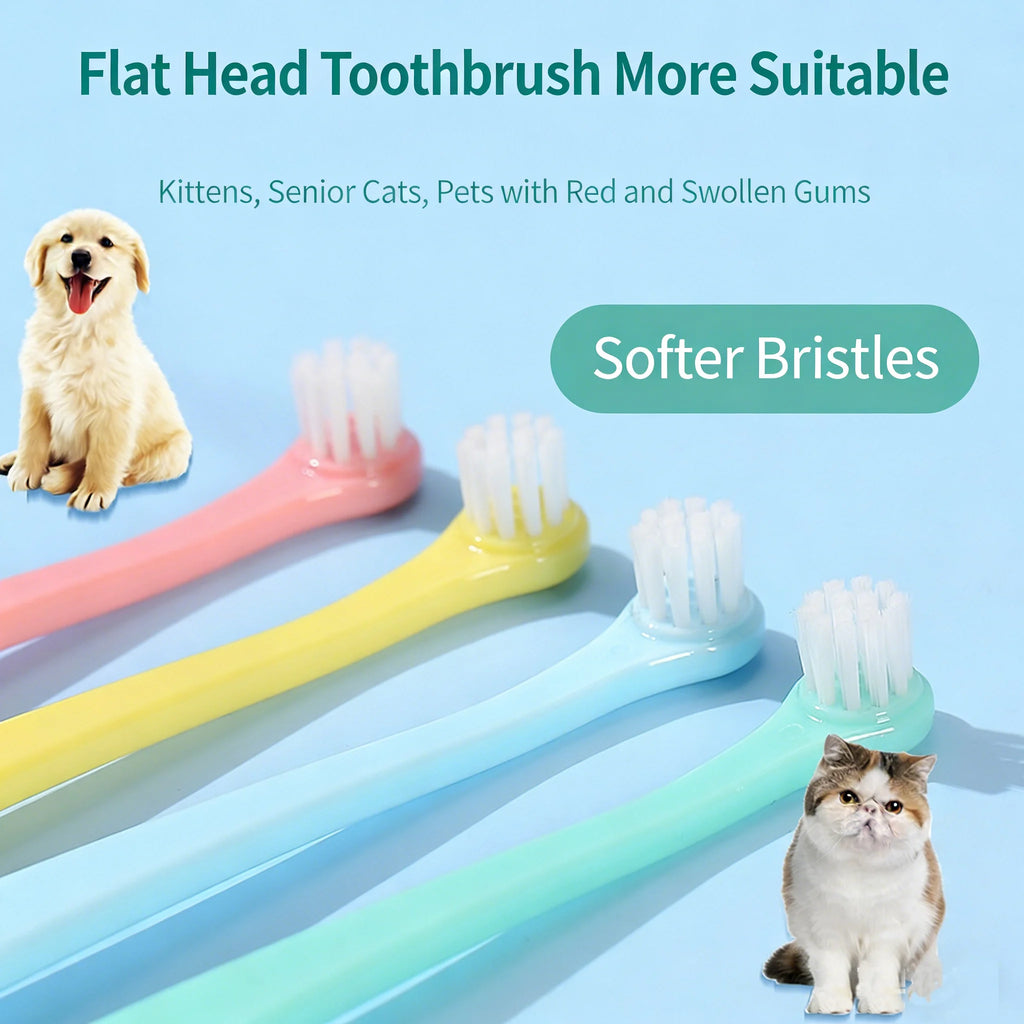 Pet Toothbrush for Cats Dogs Soft Small Head Teeth Cleaning Brush for Puppy Kitten Dental Care Dog Toothbrush