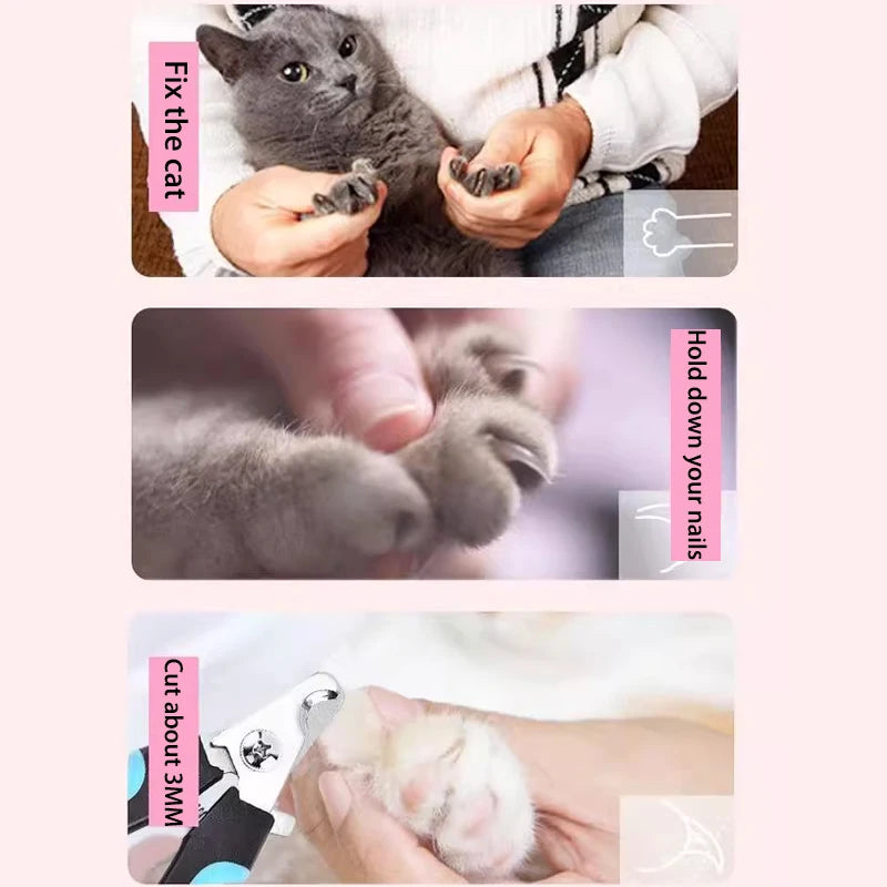 Pet Nail Clippers Pet Dog Cat Grooming Nail Scissors Stainless Steel Straight Handle Clippers Pet Supplies