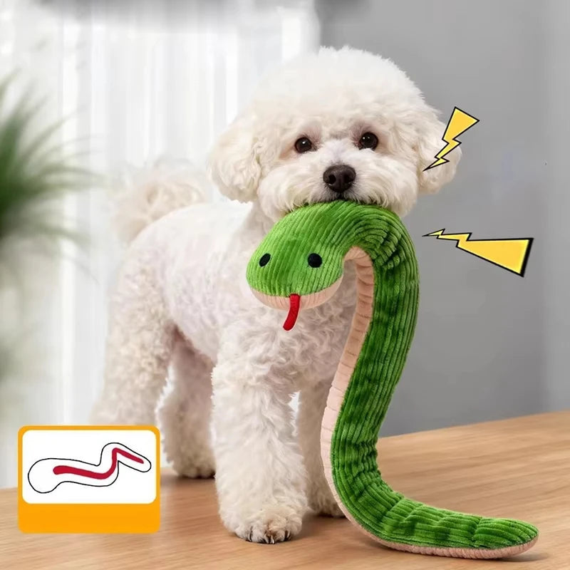 Interactive Snake Crinkle Toy for Cats and Dogs – 16.5'' Long Kitten Kick Toy with Sound, Soft Plush Pet Toy for Indoor Cats Hot