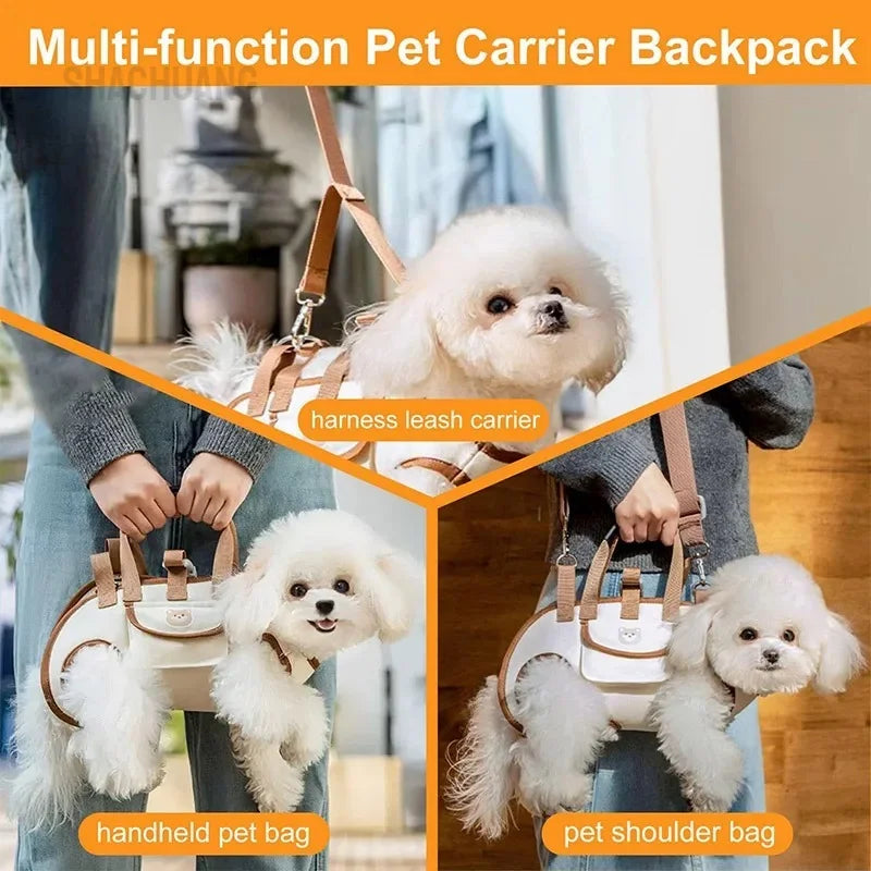 Portable Pet Carrier Bag for Cats Small Dogs Breathable Lightweight Crossbody Handheld Outdoor Travel Carrier Adjustable Strap