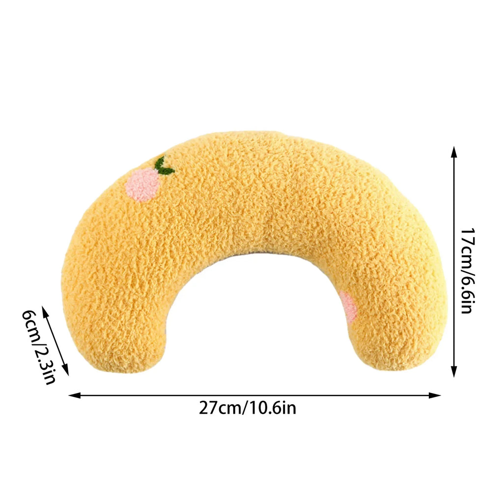 Small Pillow for Pet Cats Dogs Sleeping Mat Neck Guard U-shaped Pillow Soft and Thick Bite Resistant Winter Warm Comfort Pillow