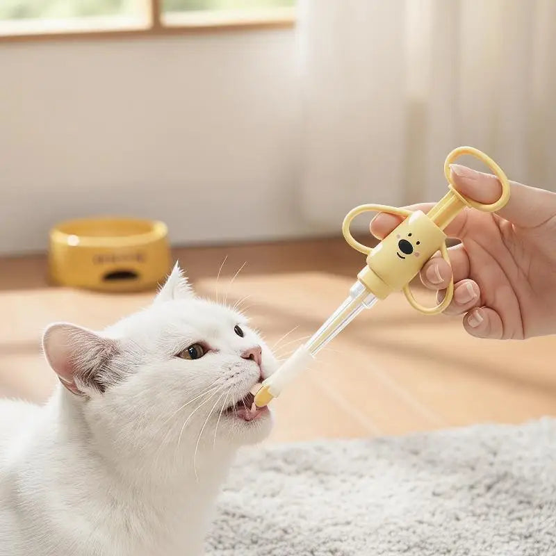 Cute Pet Dispenser With Soft Silicone Tip Easy Grip Handle For Feeding Medicine To Pet Cats Dogs Small Pets At Home