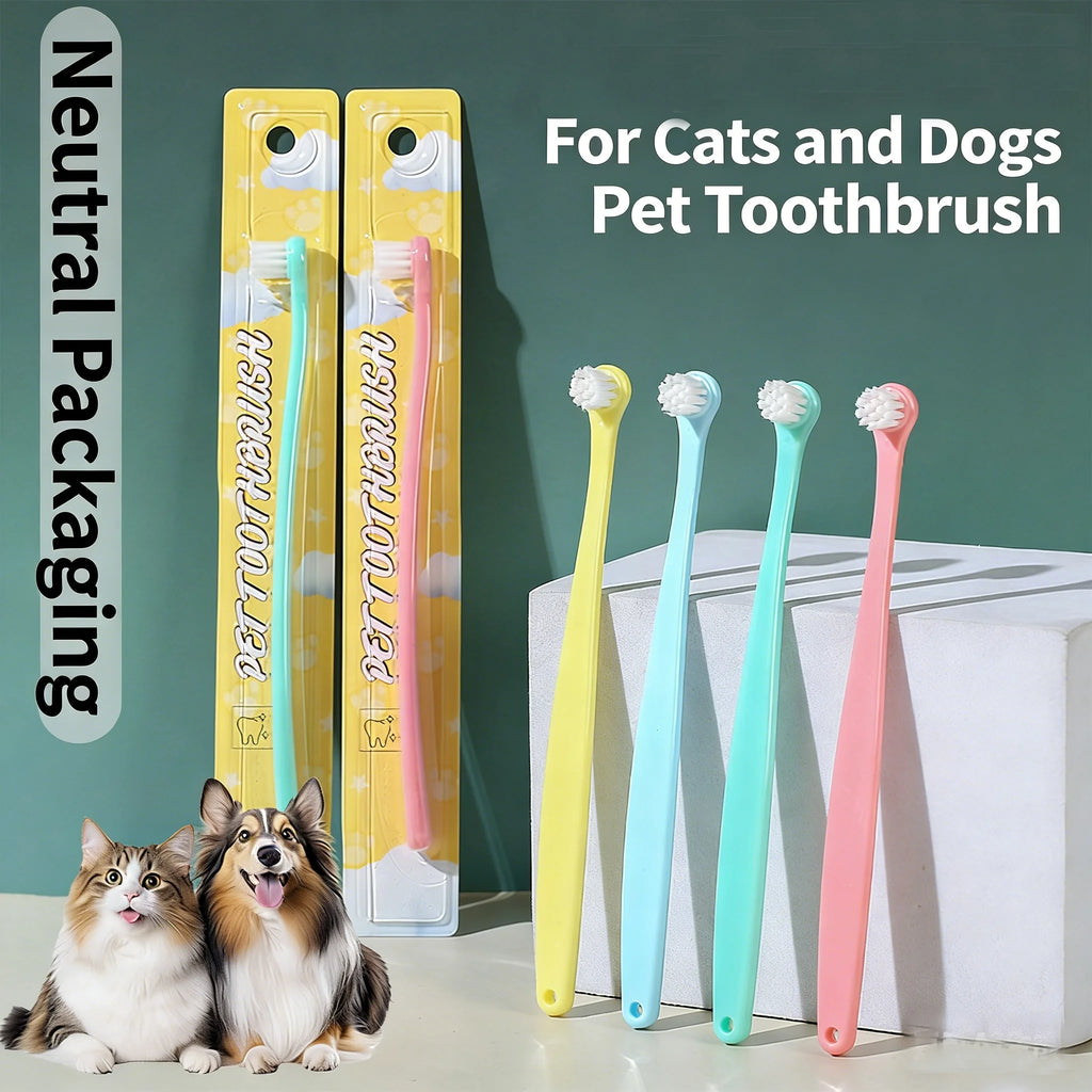 Pet Toothbrush for Cats Dogs Soft Small Head Teeth Cleaning Brush for Puppy Kitten Dental Care Dog Toothbrush