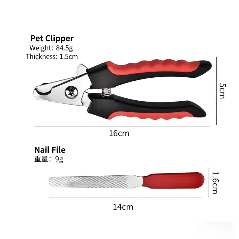 Pet Nail Clippers Pet Dog Cat Grooming Nail Scissors Stainless Steel Straight Handle Clippers Pet Supplies