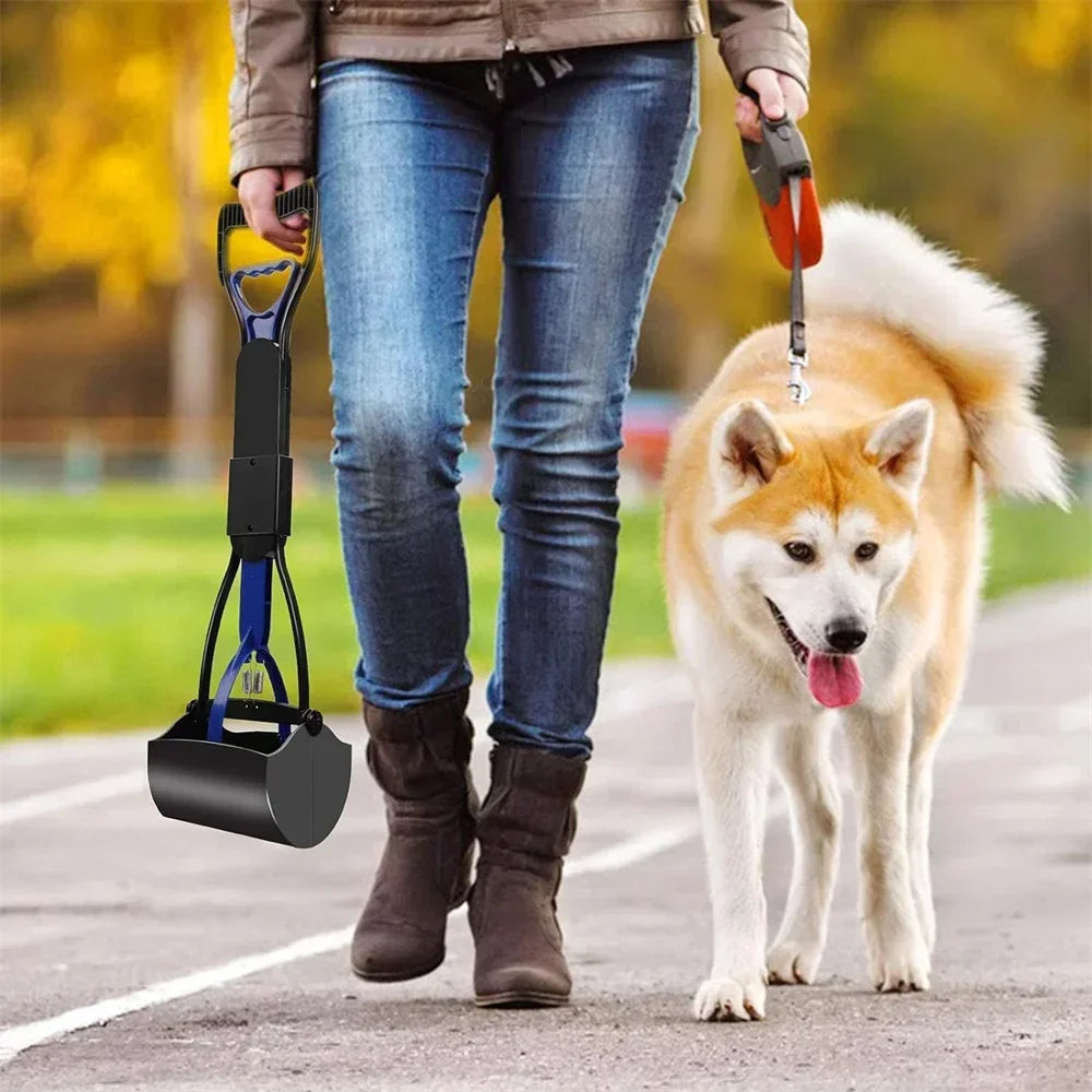 Pet Dog Cleaner Pooper Scooper Long Handle Pet Pooper Scooper Dog Cat Poop Scoop Clean Waste Cleaning Tools Pet Supplies