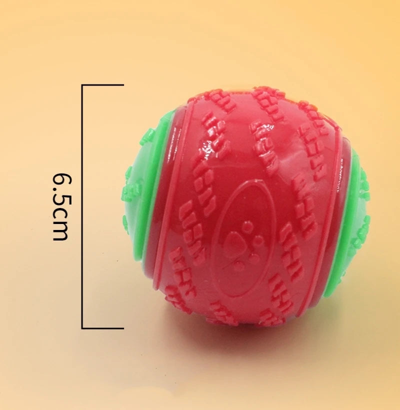 Dogs  Interactive Toys Soft TPR Toys for Dog Pet Teeth Cleaning Bite Resistance Squeaky Dog Ball Toy