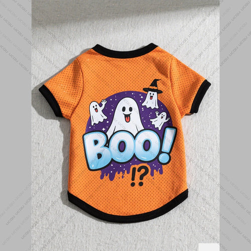 2025 Halloween Pet Cat And Dog Costumes Terrifying Personality Patterns Dog T-shirt Exclusive Halloween Props For Cute Pets