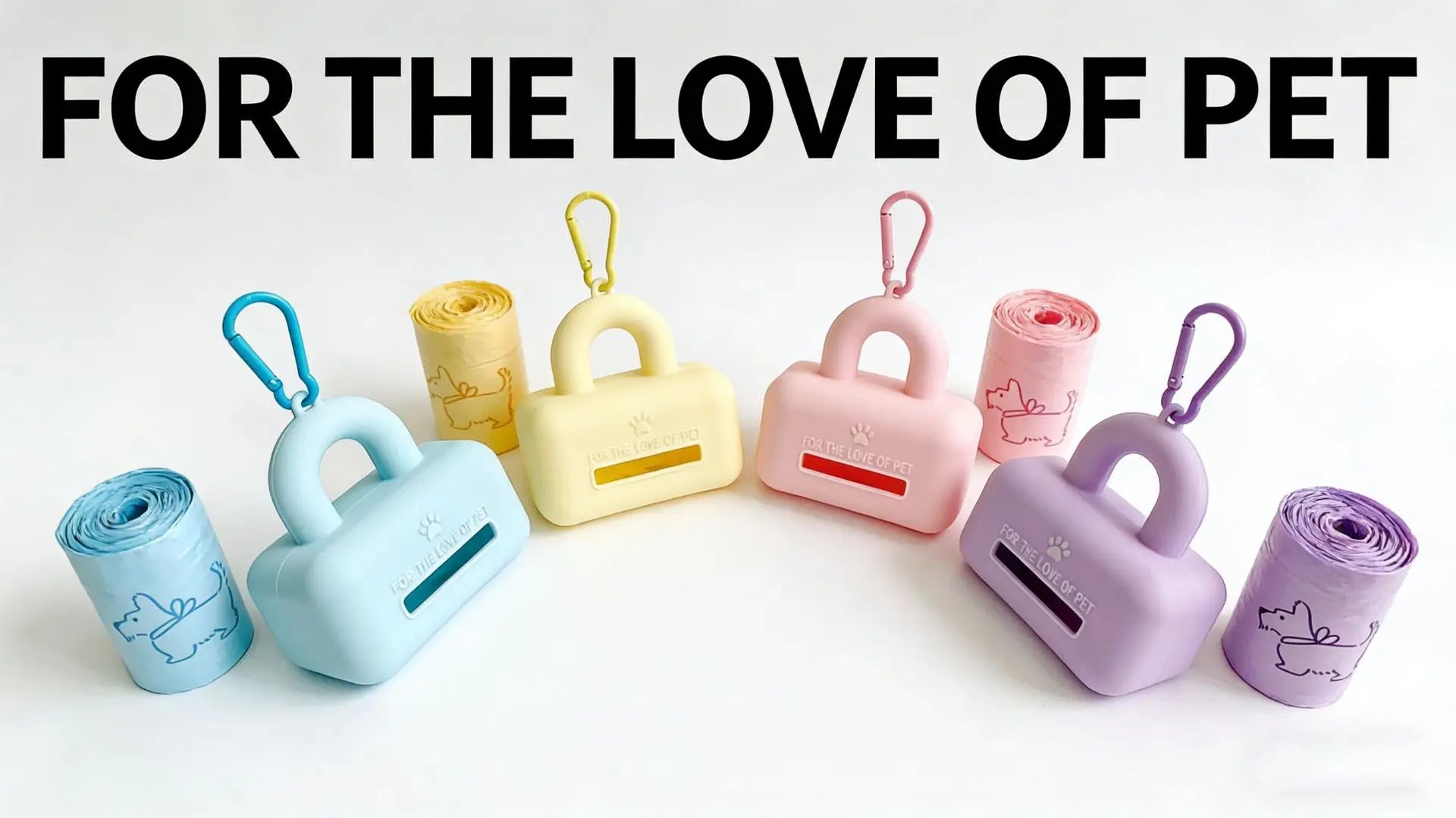 Silicone Pet Waste Bag Dispenser Portable Dog Poop Bag Holder for Outdoor Walking Cleaning Supplies