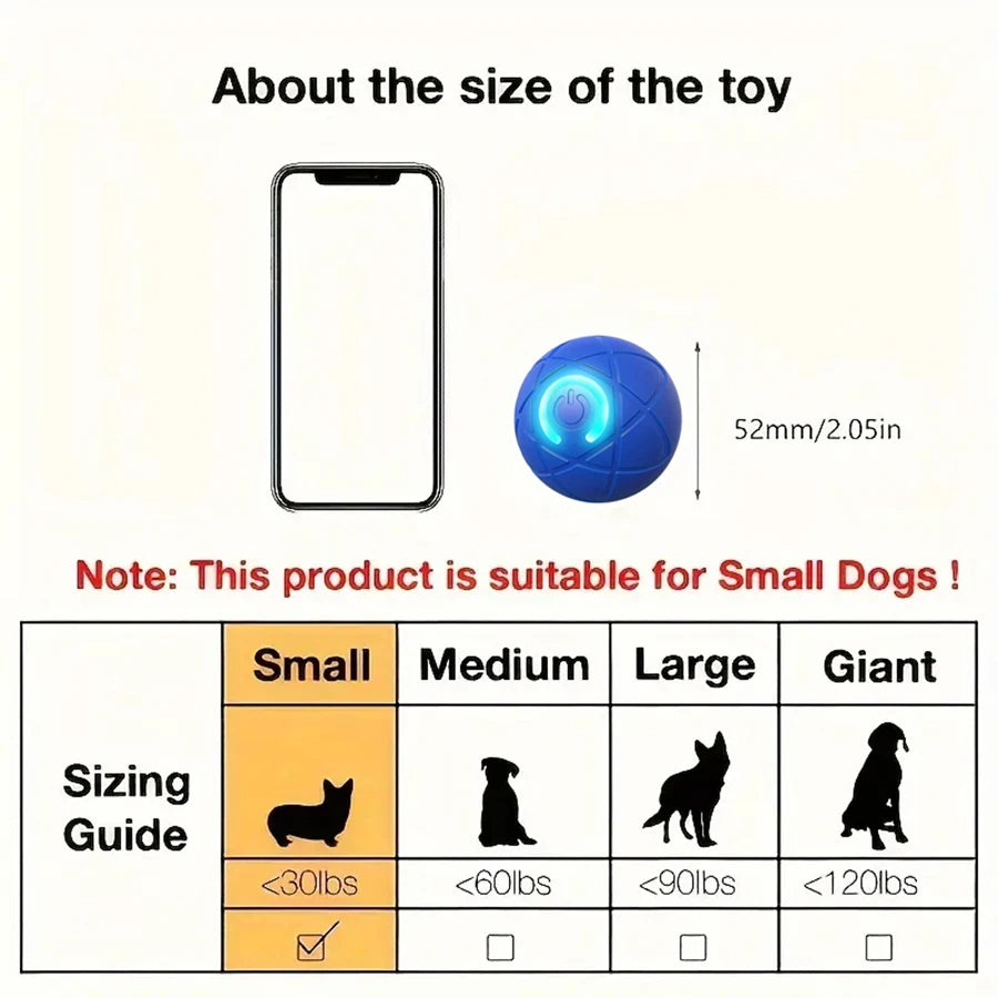 Automatic Rolling Ball Dog and Cat Toys, Interactive and Durable Dog Chew Ball Toys, Exercise Elastic Ball Dog Toys