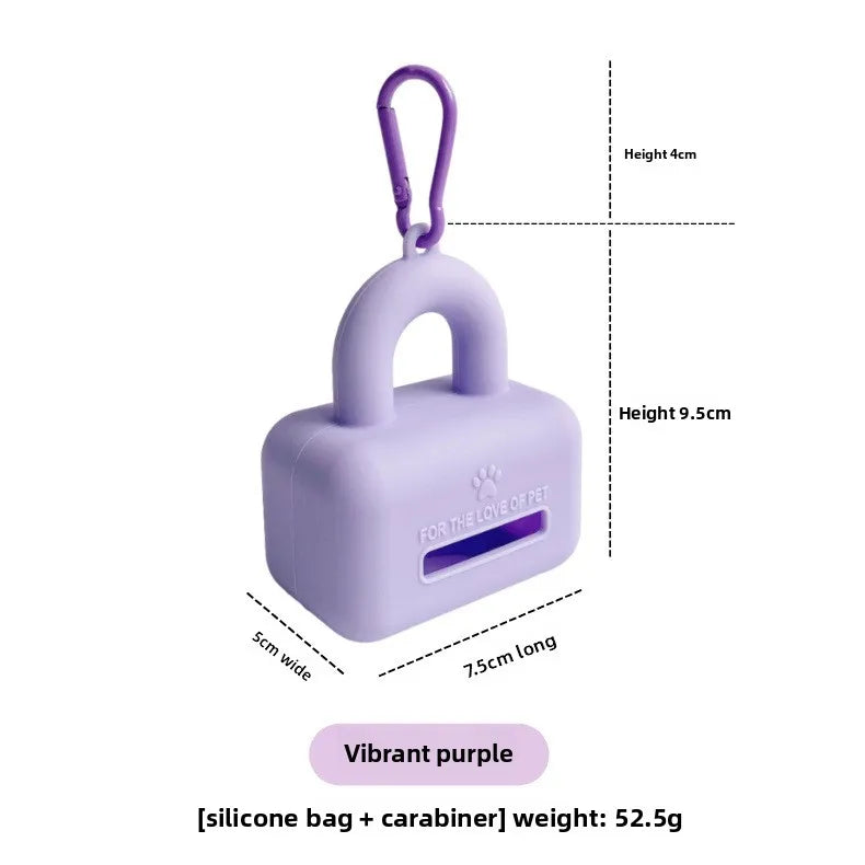 Silicone Pet Waste Bag Dispenser Portable Dog Poop Bag Holder for Outdoor Walking Cleaning Supplies