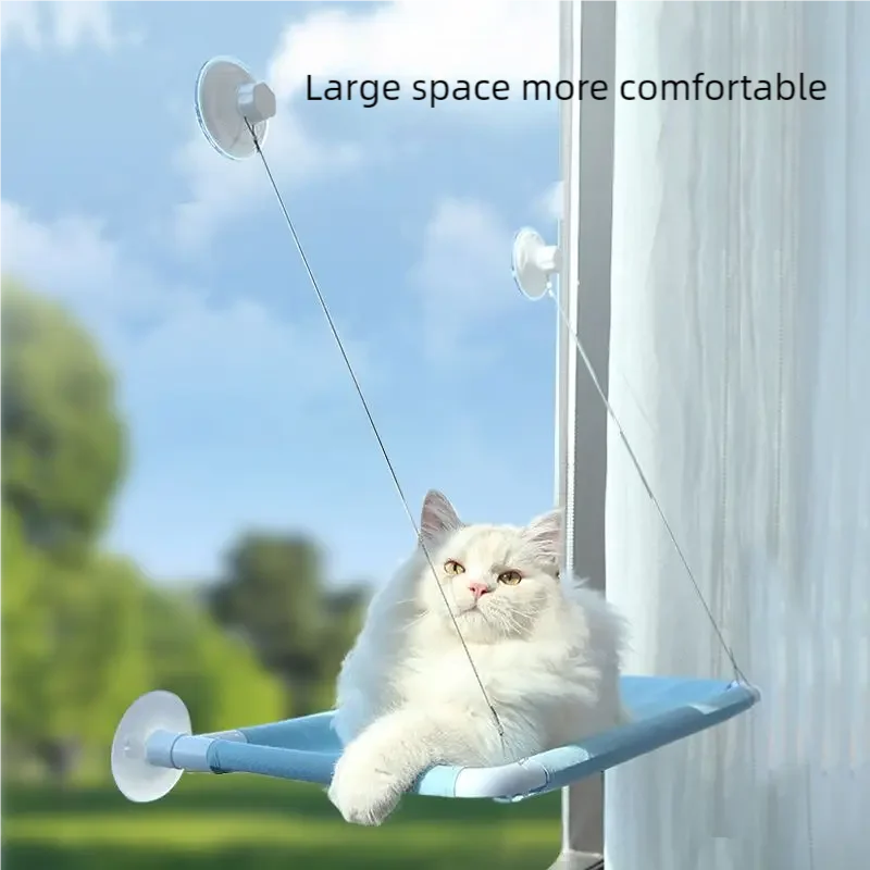 Upgraded New Pet Cat Hammock Hanging Cat Bed Bearing 20 Kg Comfortable Sunny Window Seat Kitten Rock Climbing Frame Pet Supplies