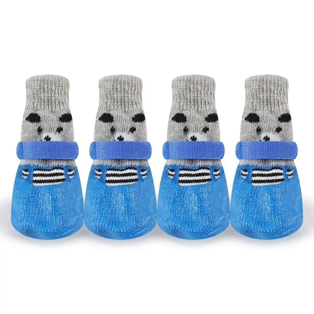 Pet Dog Shoes Waterproof Warm Dog Boots Non Slip Paw Protector Shoes for Small Dogs Cats Outdoor Walking Daily Wear Pet Footwear