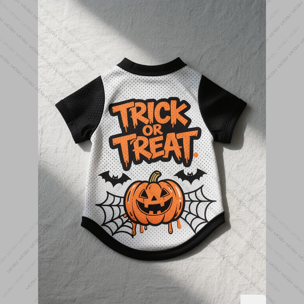2025 Halloween Pet Cat And Dog Costumes Terrifying Personality Patterns Dog T-shirt Exclusive Halloween Props For Cute Pets