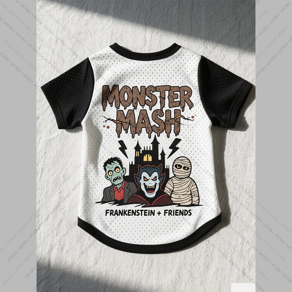 2025 Halloween Pet Cat And Dog Costumes Terrifying Personality Patterns Dog T-shirt Exclusive Halloween Props For Cute Pets