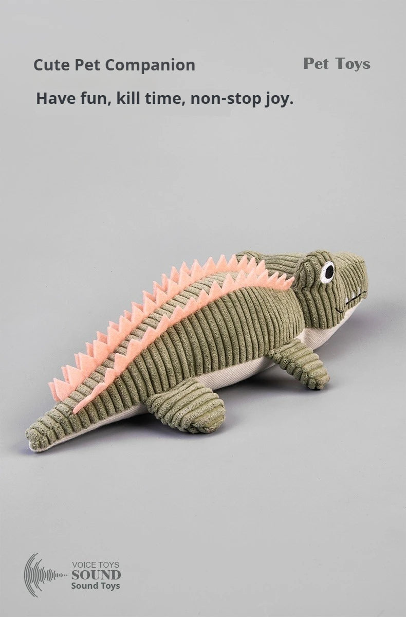Realistic Crocodile Plush Pet Toys Squeaky Chew Toy for Puppies Boredom Grinding Teeth Interactive Dog Supplies