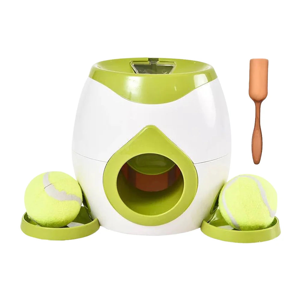 Automatic Dog Ball Launcher Dog Tennis Food Reward Machine Interactive Dog Ball Thrower Mental Stimulation Dog Toys with 2 Balls
