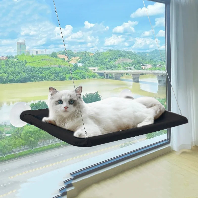 Upgraded New Pet Cat Hammock Hanging Cat Bed Bearing 20 Kg Comfortable Sunny Window Seat Kitten Rock Climbing Frame Pet Supplies