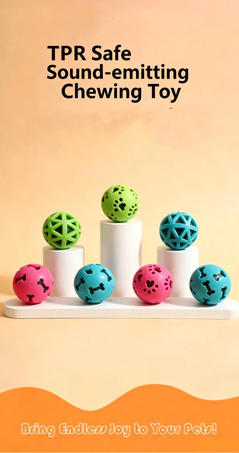TPR Elastic Toy Ball for Pets Chewable Sound-making Nteractive and Dog Training Dog Interaction To Relieve Boredom Dog Supplies