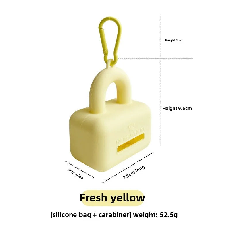 Silicone Pet Waste Bag Dispenser Portable Dog Poop Bag Holder for Outdoor Walking Cleaning Supplies