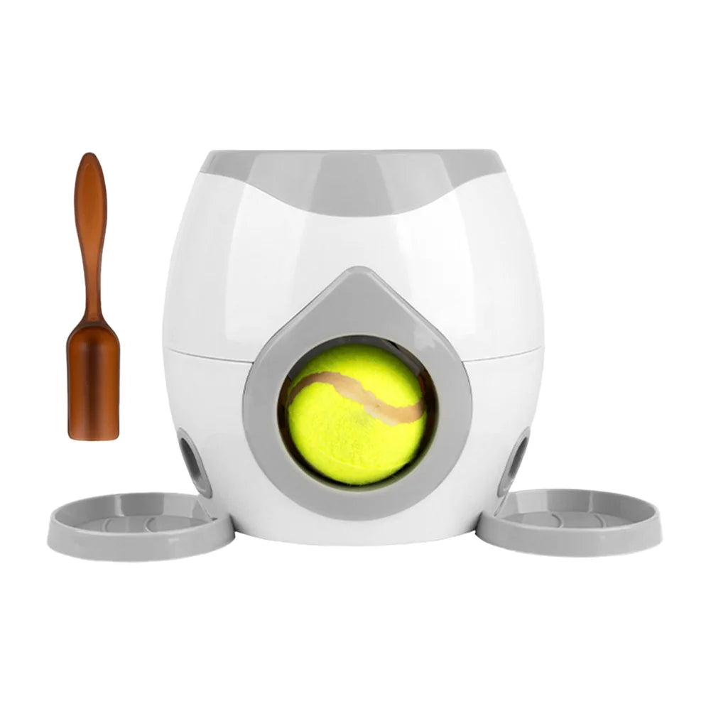 Automatic Dog Ball Launcher Dog Tennis Food Reward Machine Interactive Dog Ball Thrower Mental Stimulation Dog Toys with 2 Balls
