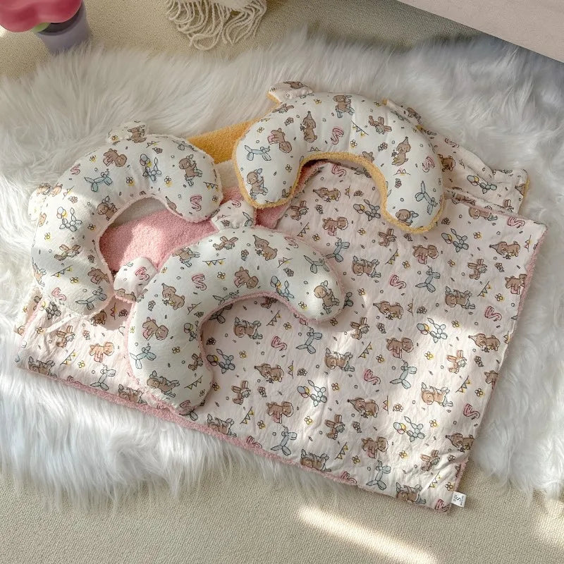 Printed Dog Pillow Cat Sleeping Pillow Pet Bedding Pet Small Pillows Dog Cat Teddy Small and Medium-sized Dog Mattress