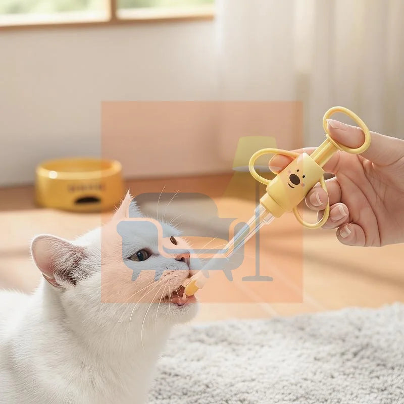 Cute Pet Dispenser With Soft Silicone Tip Easy Grip Handle For Feeding Medicine To Pet Cats Dogs Small Pets At Home
