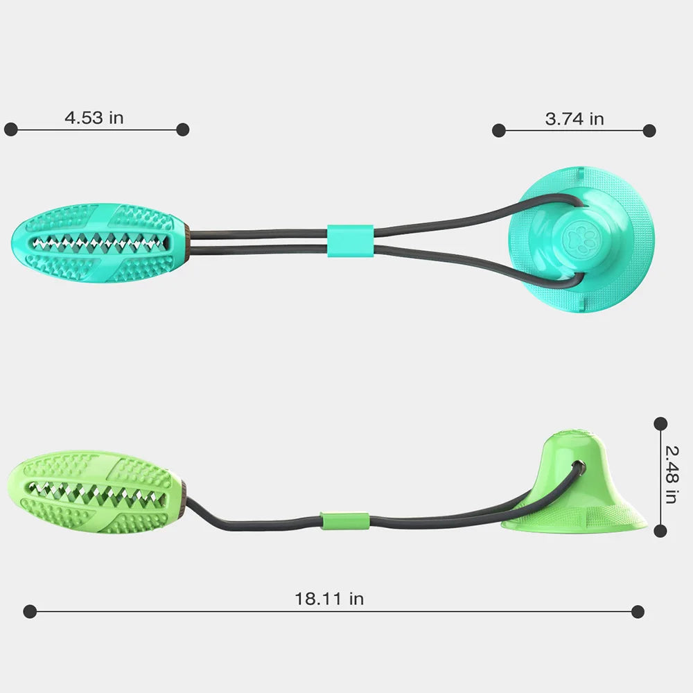 Dogs Food Toys Silicon Suction Cup Tug Interactive Dog Ball Toy For Pet Chew Bite Tooth Cleaning Toothbrush Feeding Pet Supplies
