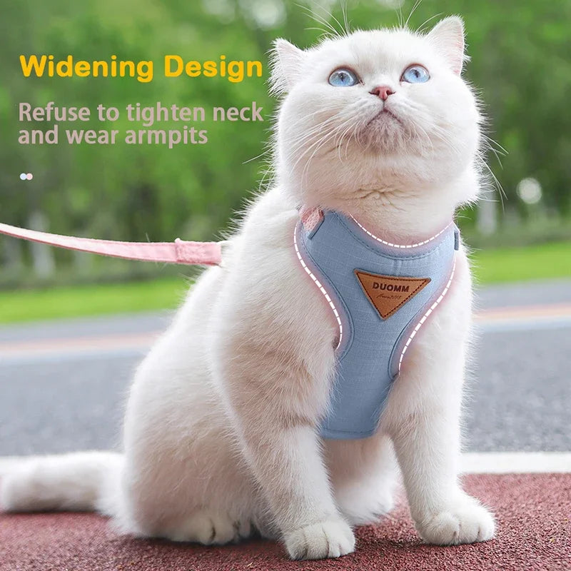 Cat Puppy Outdoor Walking Supplies Fashion Pet Harness and Leash Set for Small Dogs Cats Breathable Durable Kitten Harnesses
