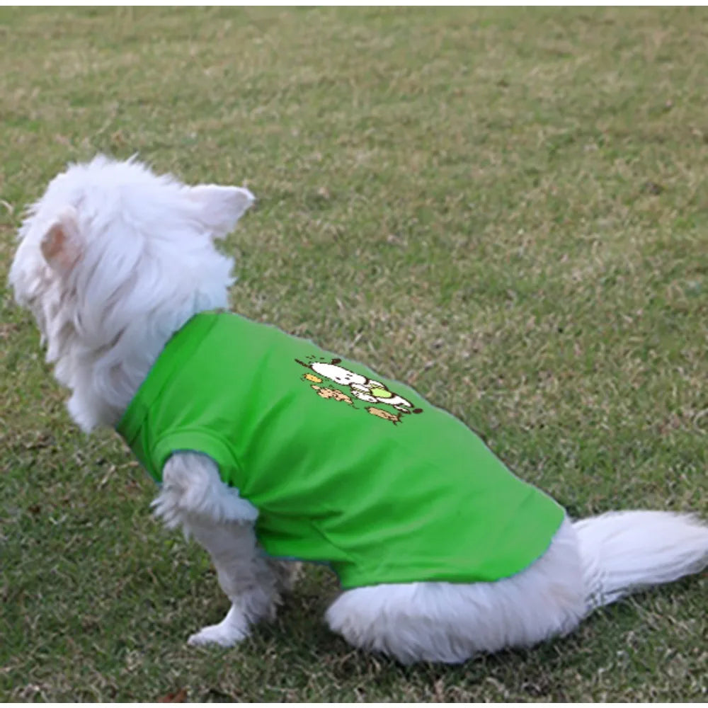 Printed pet vest,comfortable daily sportswear,suitable for cats and dogs to wear indoors for leisure walks and vacations