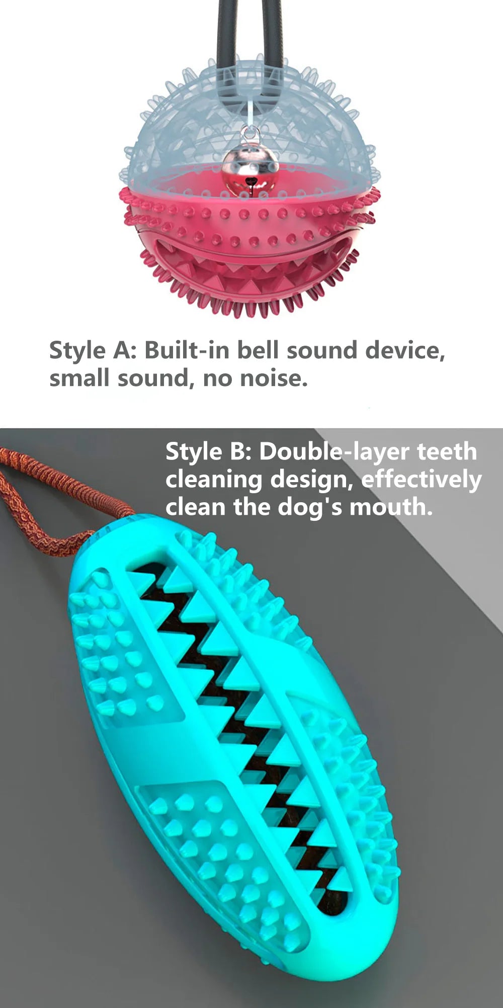 Dogs Food Toys Silicon Suction Cup Tug Interactive Dog Ball Toy For Pet Chew Bite Tooth Cleaning Toothbrush Feeding Pet Supplies
