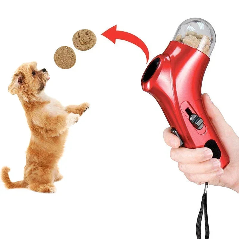 Pet Dog Cat Treat Launcher Snack Catapult Feeder Interactive Training Toy Outdoor Portable Pet Playing Supplies