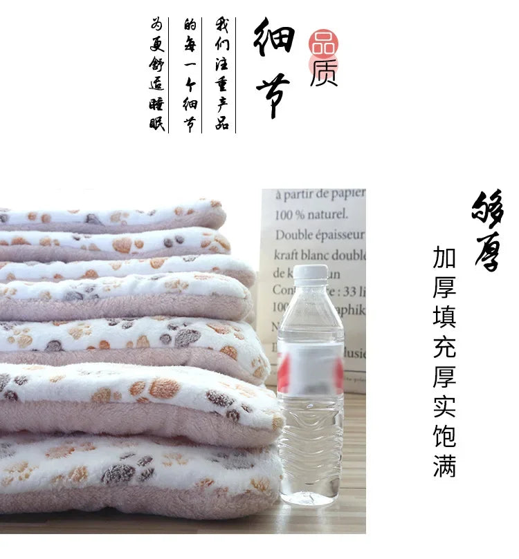 Double-sided Pet Mat Mats Short Plush Pet Sleeping Bed for Cats Small Dogs Cute Pet Pad Blanket Warm Kitten Cushion Cat Sofa Bed