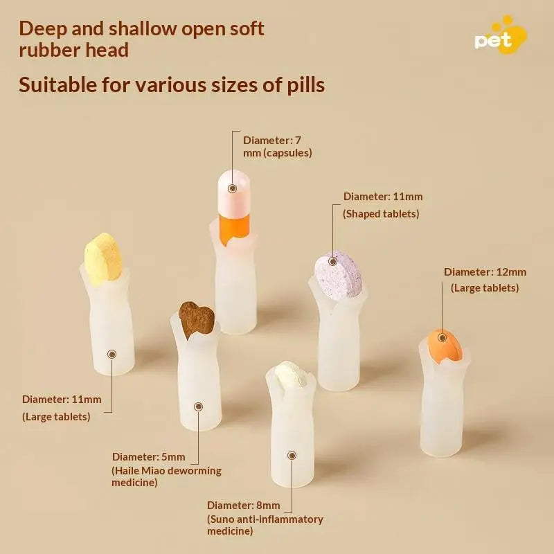 Cute Pet Dispenser With Soft Silicone Tip Easy Grip Handle For Feeding Medicine To Pet Cats Dogs Small Pets At Home