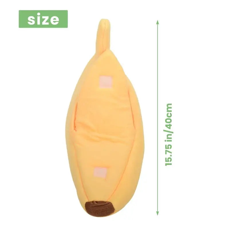 A36T-Cute Banana Cat Bed, Pet Bed Soft Cat Embrace Bed, Lovely Pet Bed For Cats, Rabbits & Small Dogs