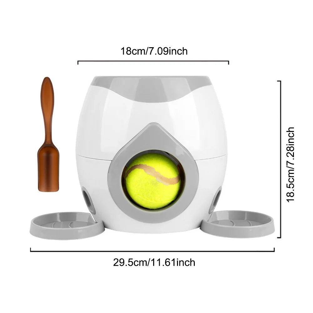 Automatic Dog Ball Launcher Dog Tennis Food Reward Machine Interactive Dog Ball Thrower Mental Stimulation Dog Toys with 2 Balls