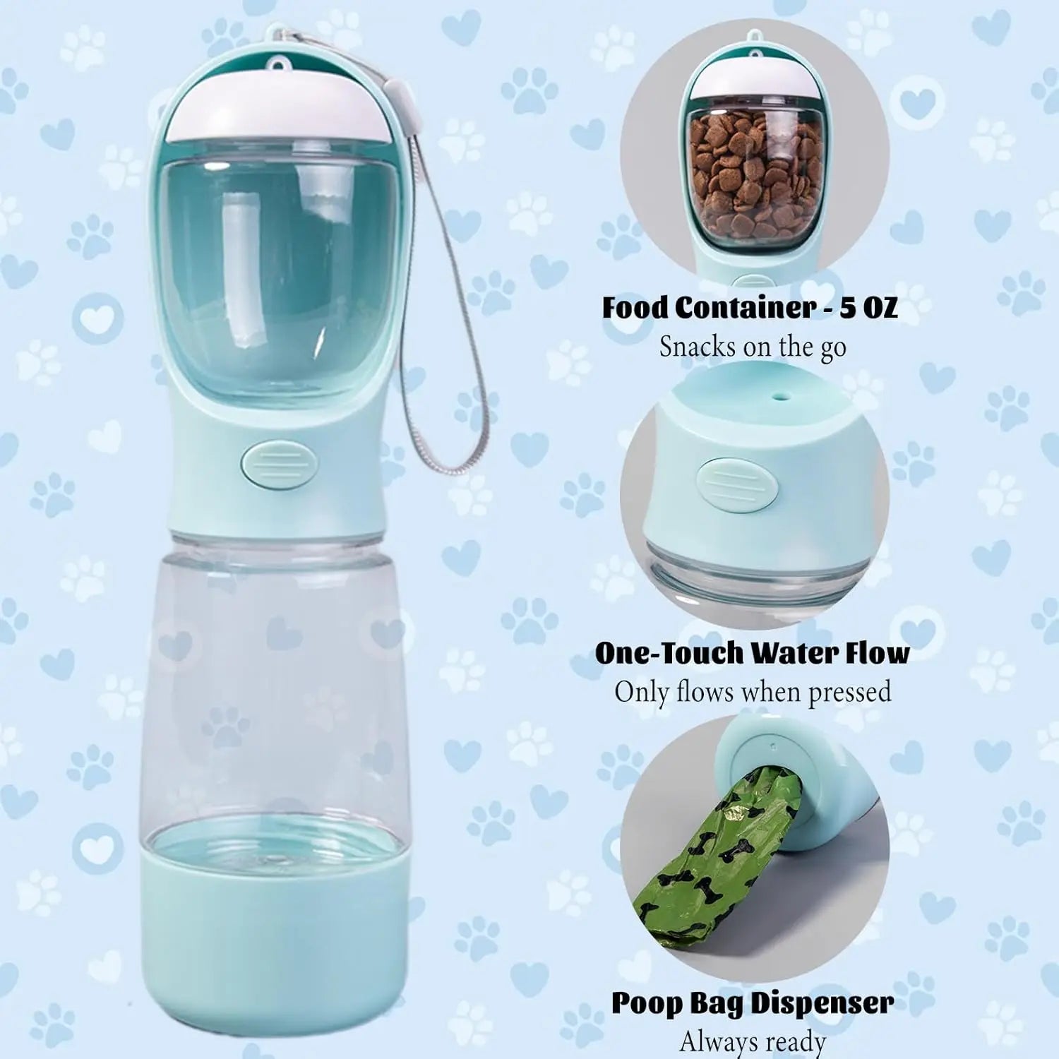 Hot Portable Dog Water Bottle Portable Water Bottle for Dogs Cats On The Go Portable Dog Bowl Cat Bowl for Pet