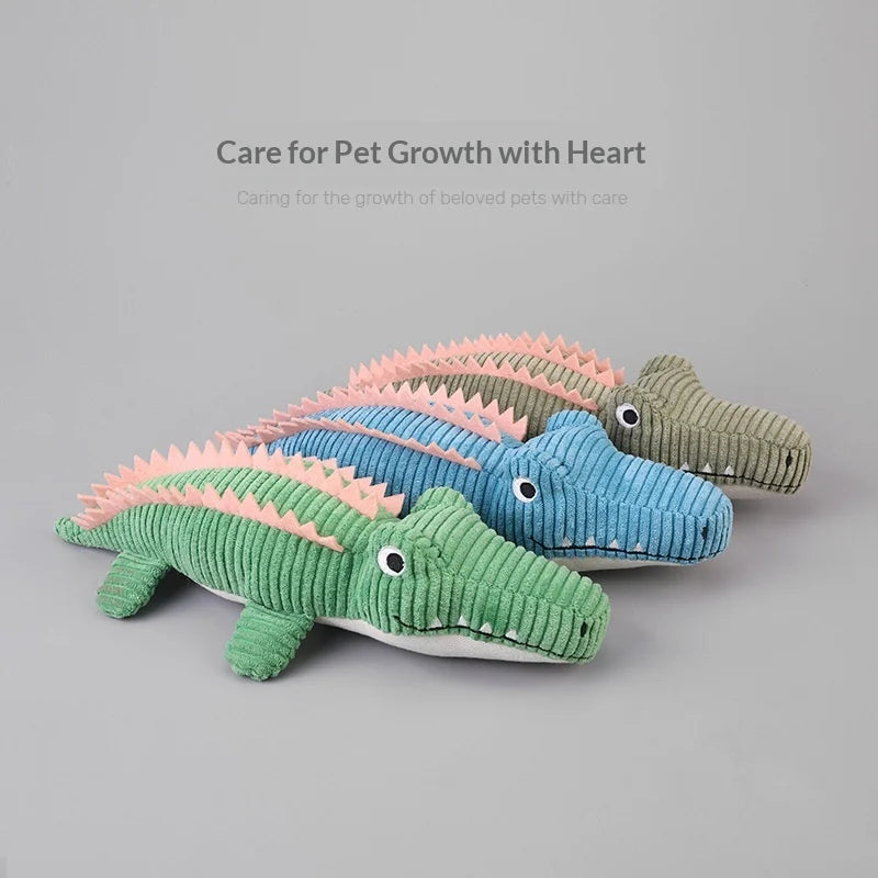 Realistic Crocodile Plush Pet Toys Squeaky Chew Toy for Puppies Boredom Grinding Teeth Interactive Dog Supplies