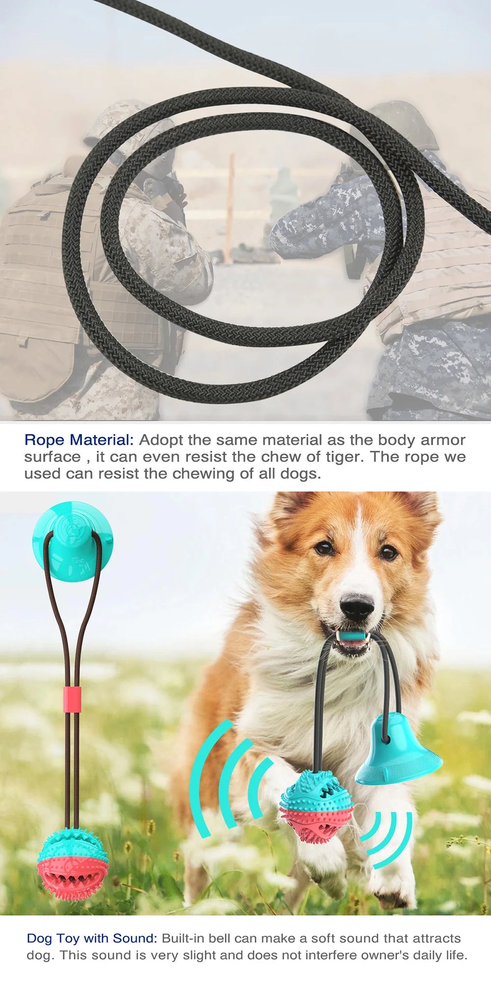Dogs Food Toys Silicon Suction Cup Tug Interactive Dog Ball Toy For Pet Chew Bite Tooth Cleaning Toothbrush Feeding Pet Supplies