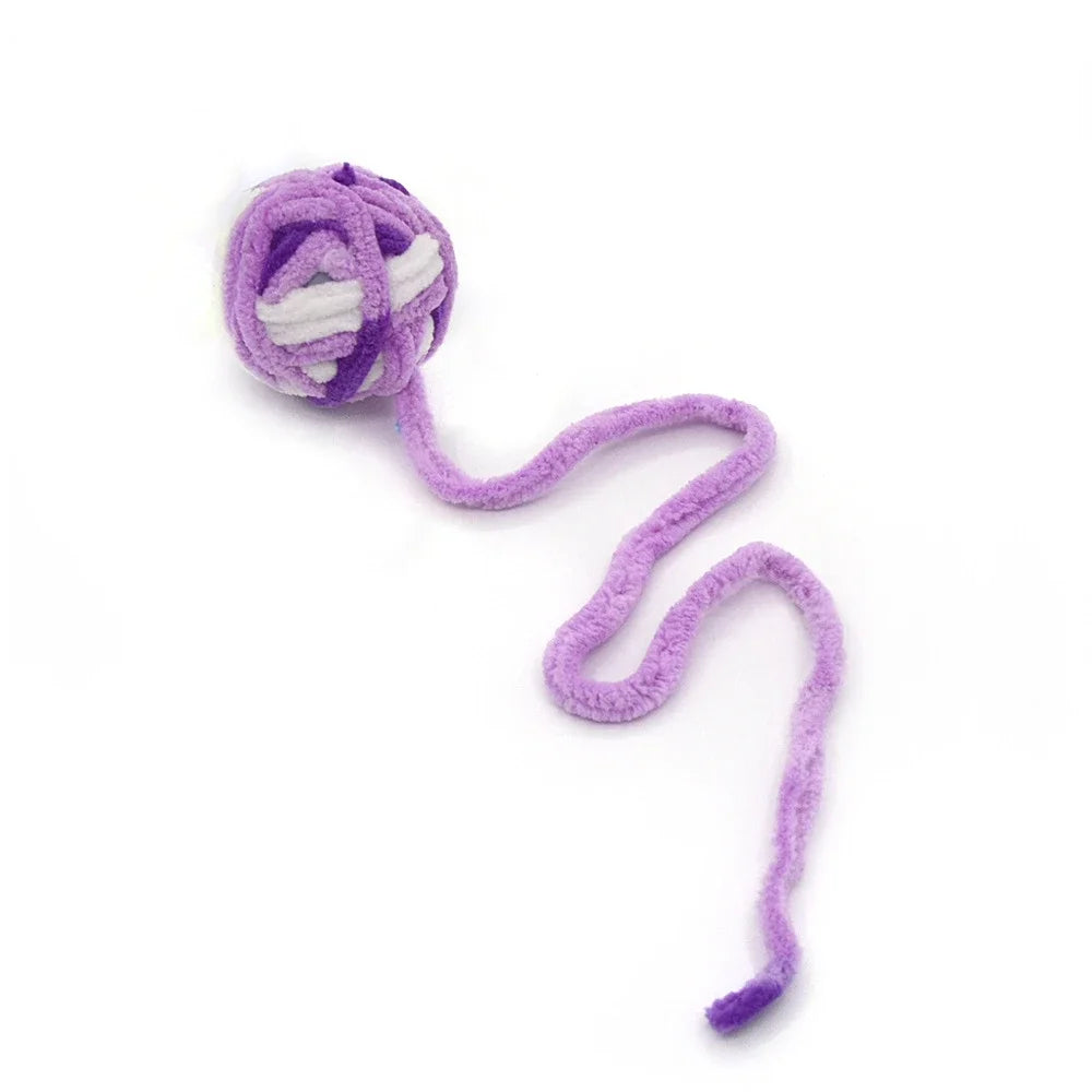 Dr.DC Pet Cat Toys Are Self Entertaining Chew and Tease Cats Toy Balls Colored Wool Dog Supplies Fidget Toy for Cats Accessories