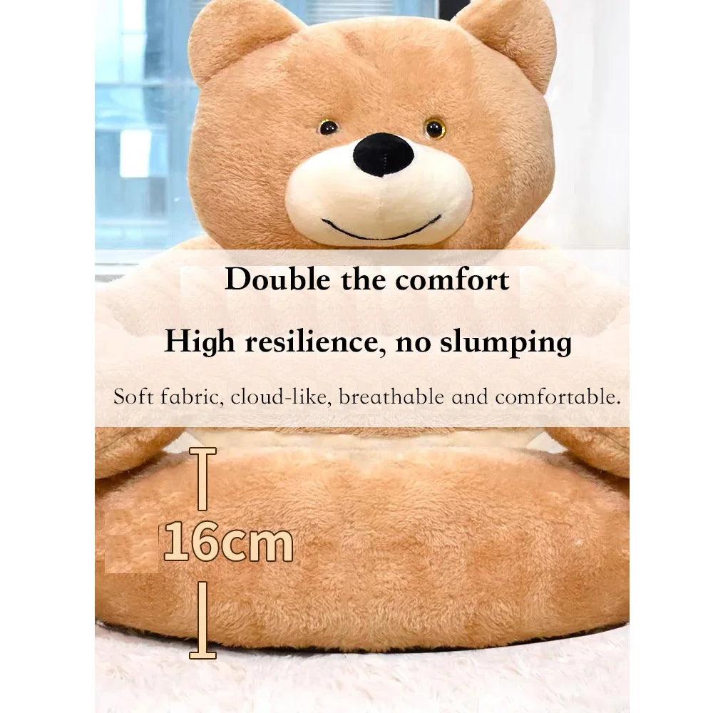 Cute Bear Sofa,Semi-Enclosed Bear Pet Dog Bed Ultra Soft Cat Bed Detachable Plush Puppy Bed Winter Warm Sleeping Bed Mat